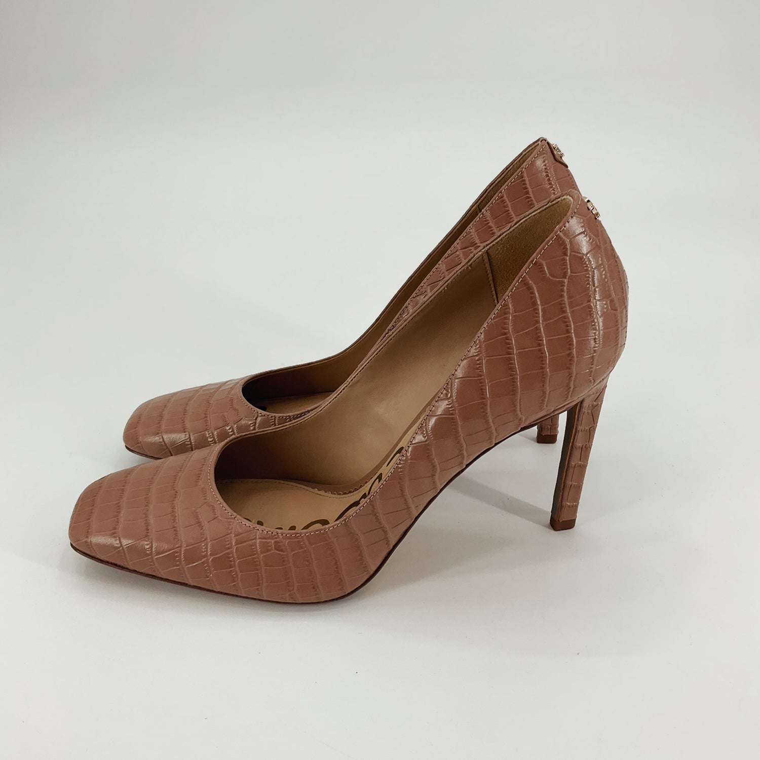 Sam Edelman Nude Heels Nude crocodile Pre-Owned Ladies Heel - Size 9.5 - Size 9.5