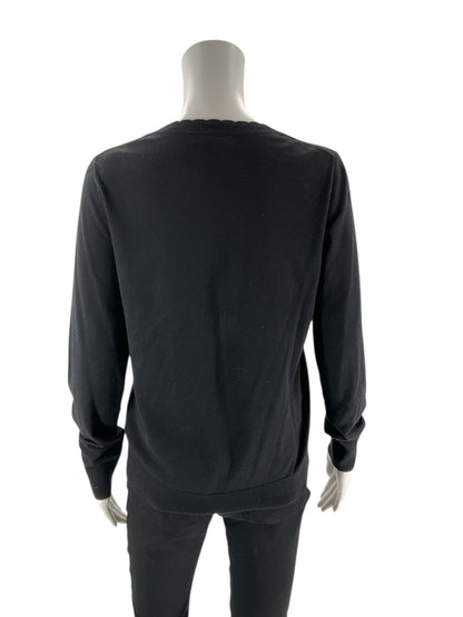 Banana Republic - black/white Polka Dot Pre-Owned Casual Top - Size M