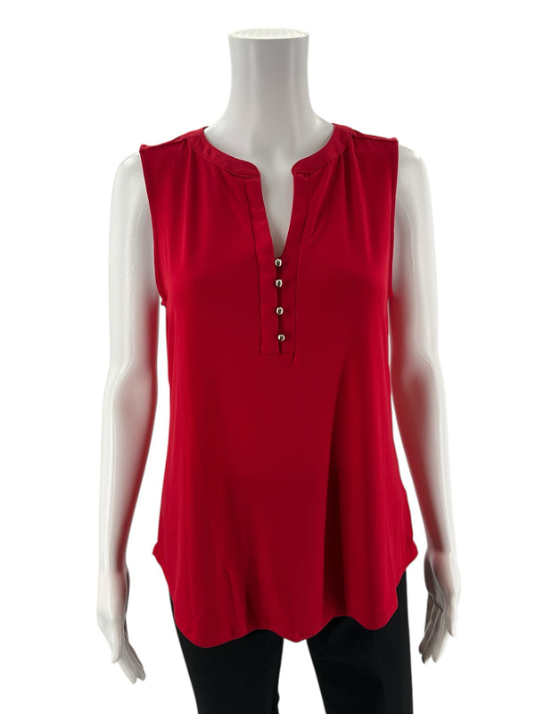 Dana Buchman Red Solid Pre-Owned Ladies New with Tags Top - Size Small