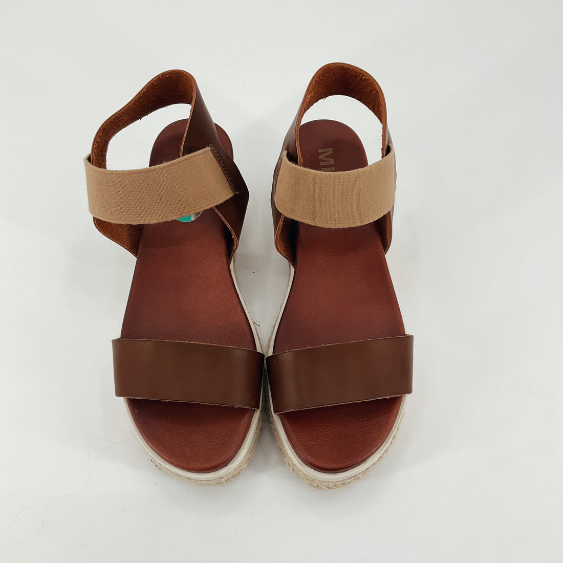 MIA Ricky Espadrille Platform Sandals Brown Size 8