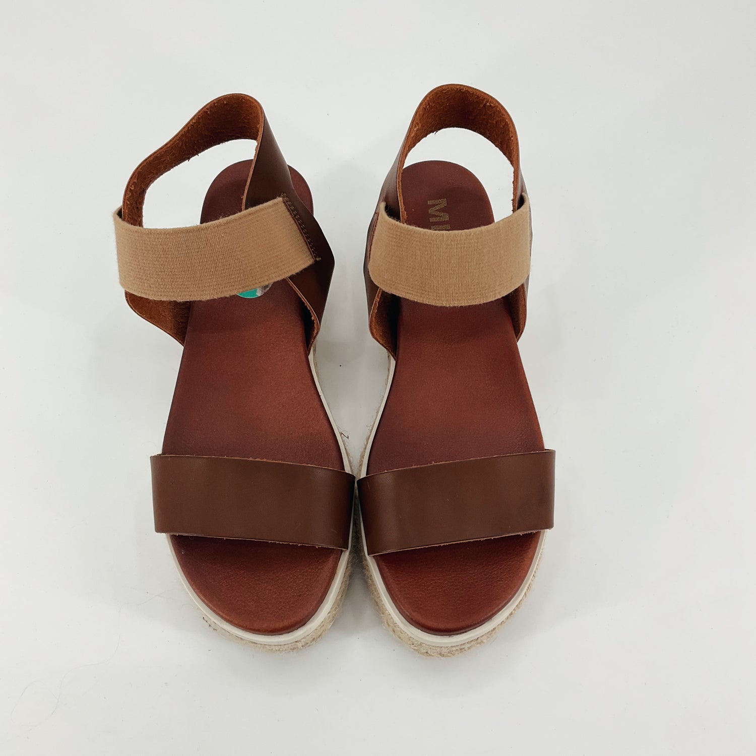 MIA Ricky Espadrille Platform Sandals Brown Size 8