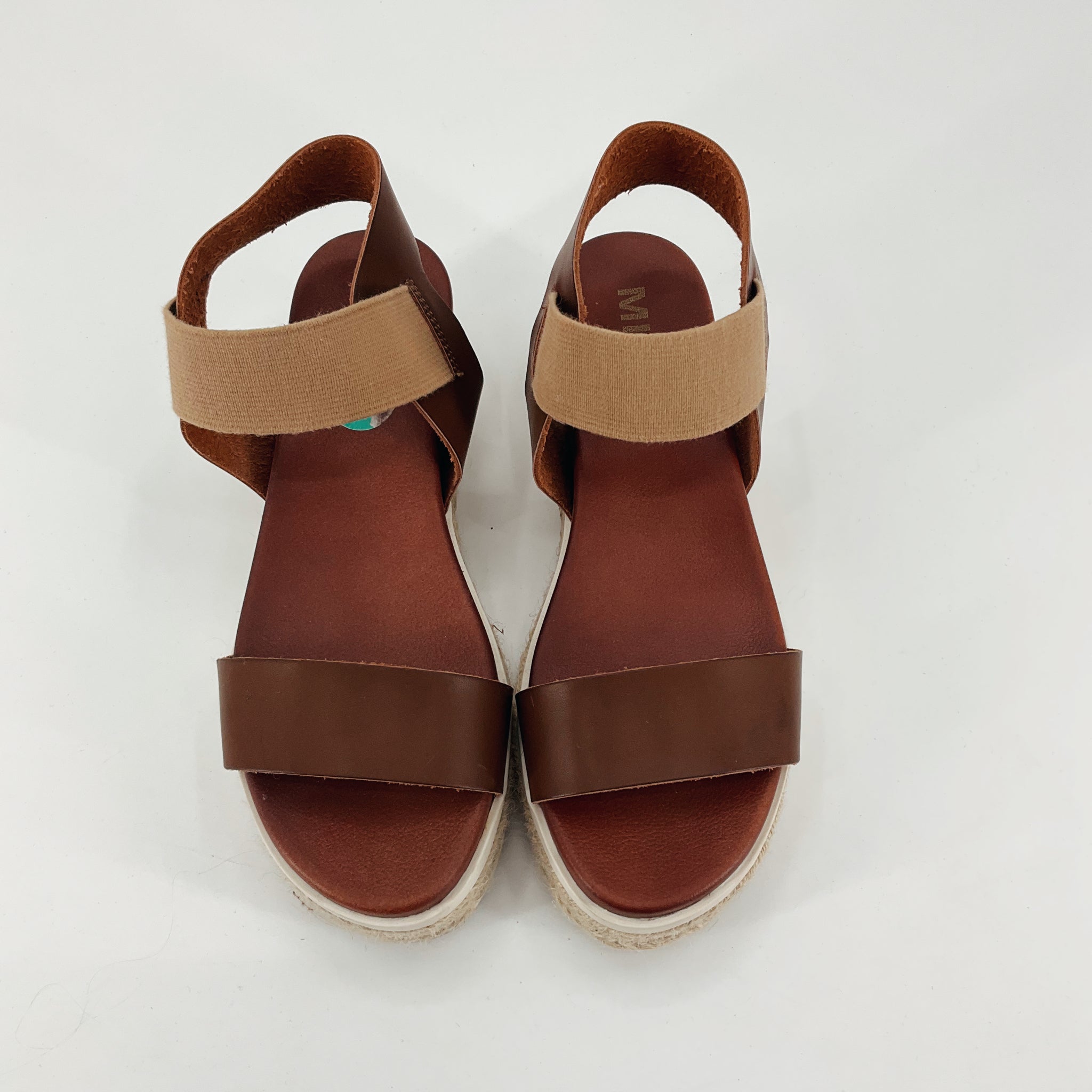 MIA Ricky Espadrille Platform Sandals Brown Size 8