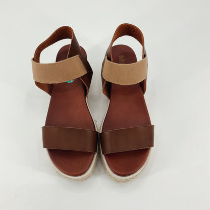 MIA Ricky Espadrille Platform Sandals Brown Size 8