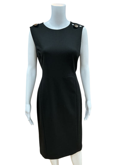 Calvin Klein Size 12 Black Solid Dress