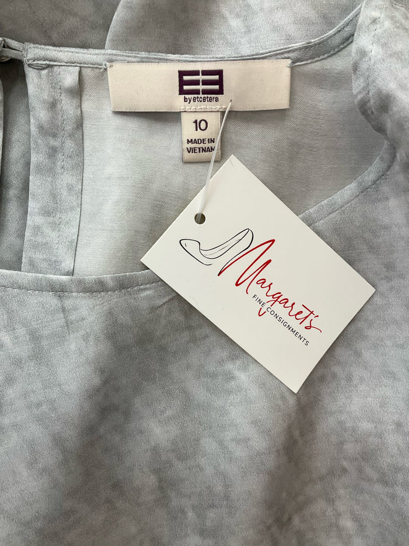 Etcetera Gray Print Pre-Owned Ladies Top - Size 10