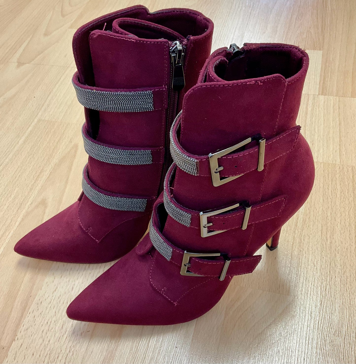 Venus Shoe Size 7.5 WINE suede booties