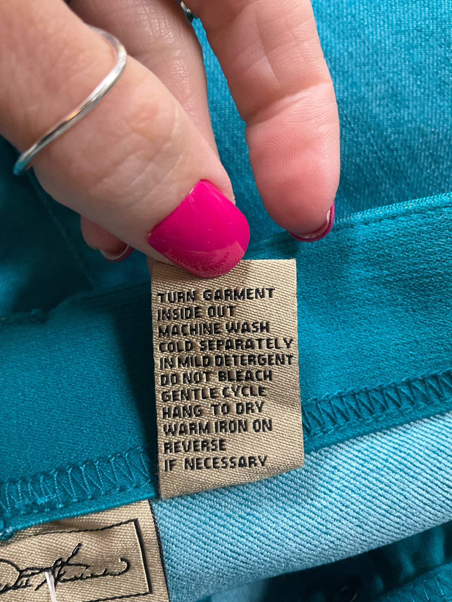 DG2 by Diane Gilman Teal Jeans Skinny Jeans Size Small Teal Stretch Ankle Pants - Size S