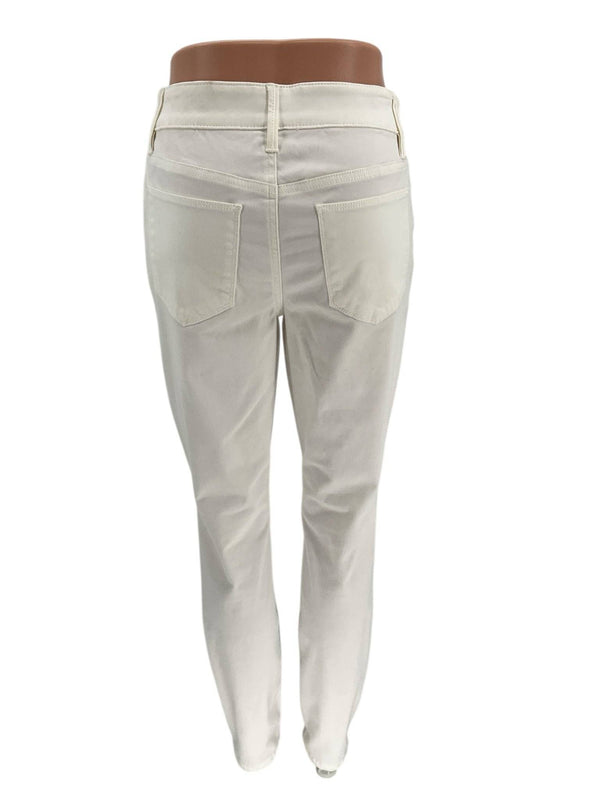 Chico's White Solid Ladies Pre-Owned Pants - Size Medium - Margaret’s Fine Consignment