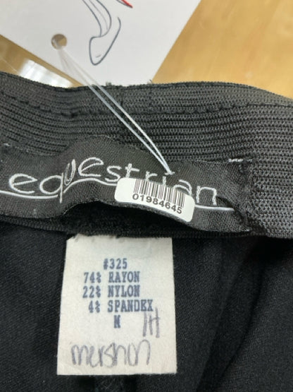 Equestrian Black Pull-On High-Rise Stretch Pants Leggings Size Medium