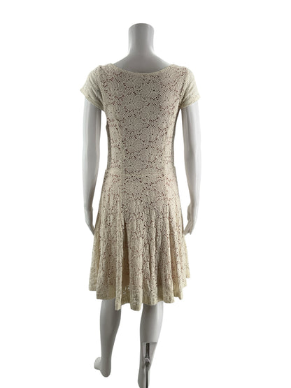Maeve Cream Lace Pre-Owned Ladies Dress - Size Medium