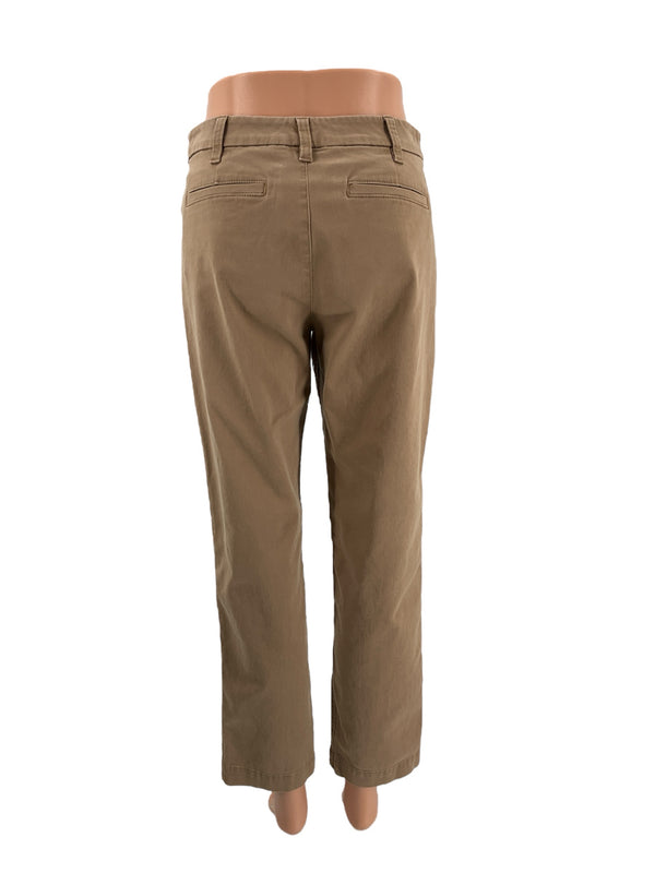 J Crew Dark Khaki Solid Ladies Pre-Owned Pants - Size 2 - Margaret’s Fine Consignment