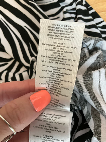 Michael Kors Zebra Print Halter Tank Top Size Small