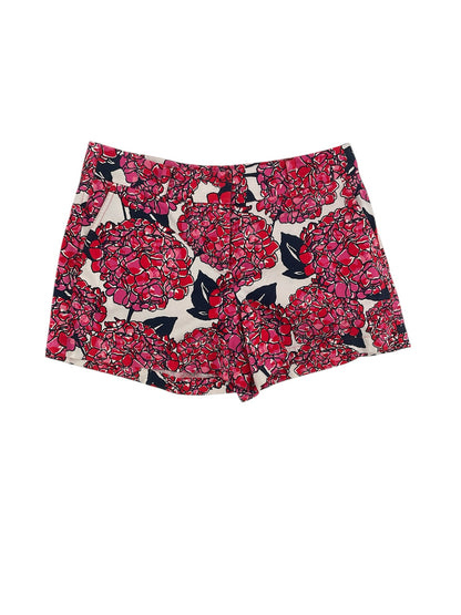Vineyard Vines Hydrangea Floral Print Chino Shorts Red White Blue Size 10