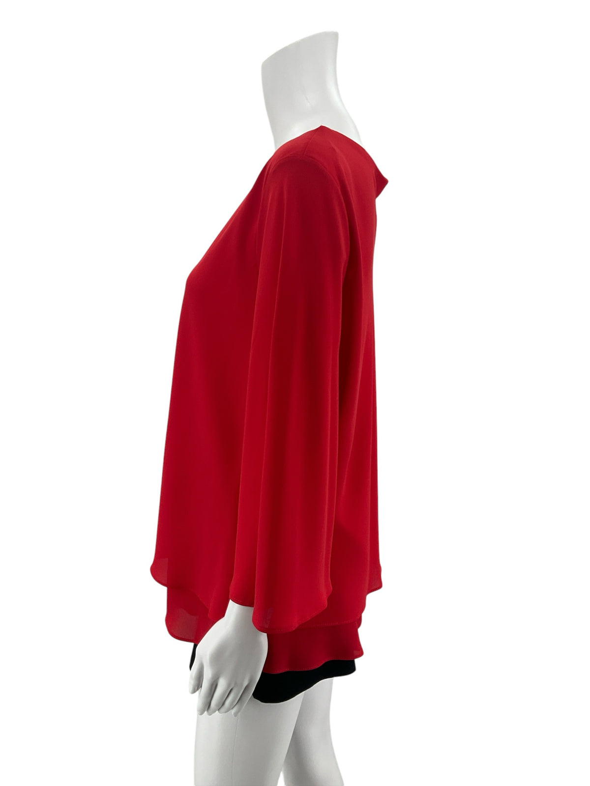Frank Lyman Design Red Chiffon Bell Sleeve Blouse Top Size 14 NWT - ONLINE ONLY