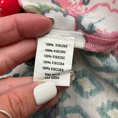 Blank London Peach/Blue/Pink/Green Floral Pre-Owned Top - Size Large - Margaret’s Fine Consignment