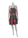 Katia White/Navy/Pink Floral Dress -  Size Large