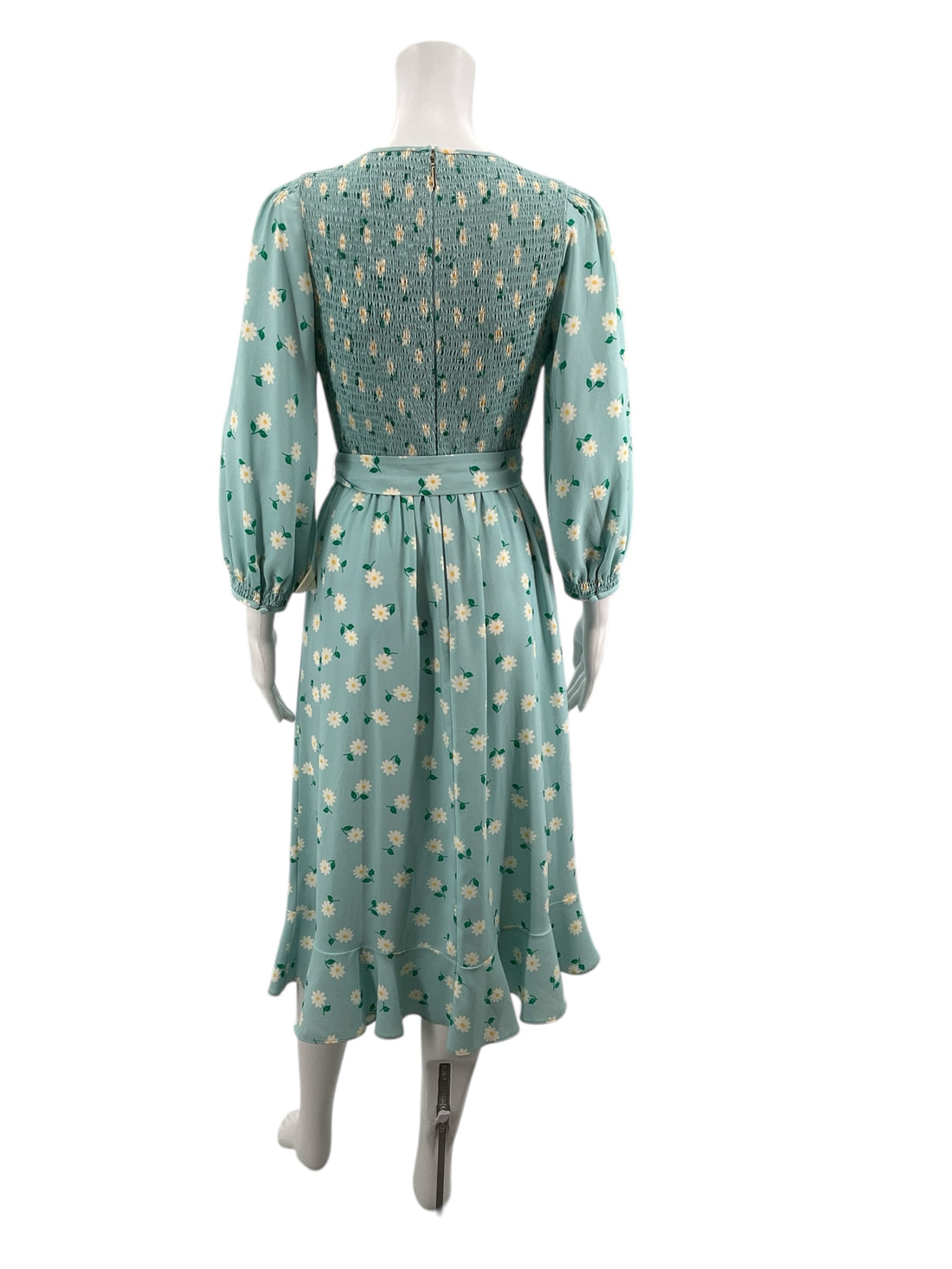 Kate Spade Blue/Cream/Green Floral Pre-Owned Ladies Dress -Size 0