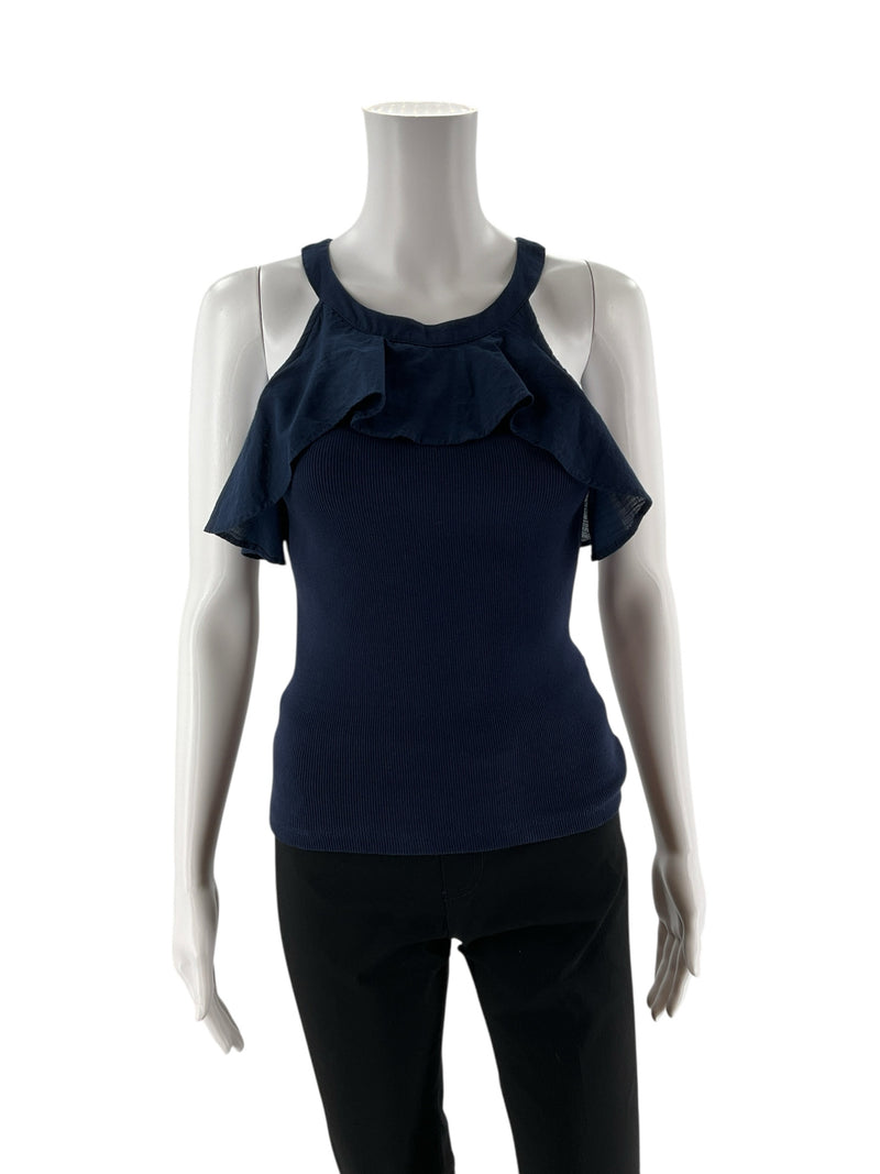 Maeve Navy Solid Pre-Owned Ladies Top - Size XS