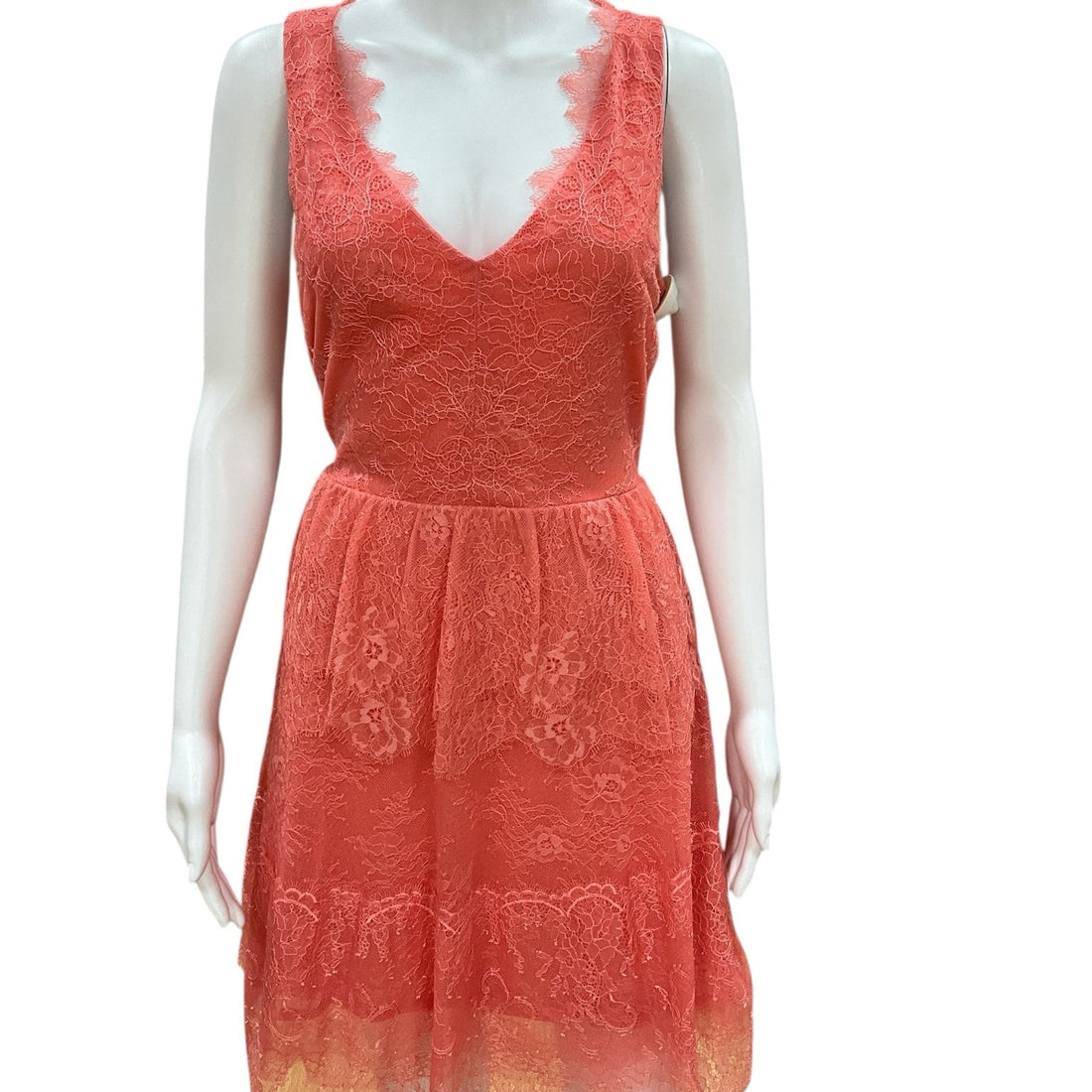 BCBG Coral Lace Pre-Owned Ladies Dress -Size Medium - Margaret’s Fine Consignment