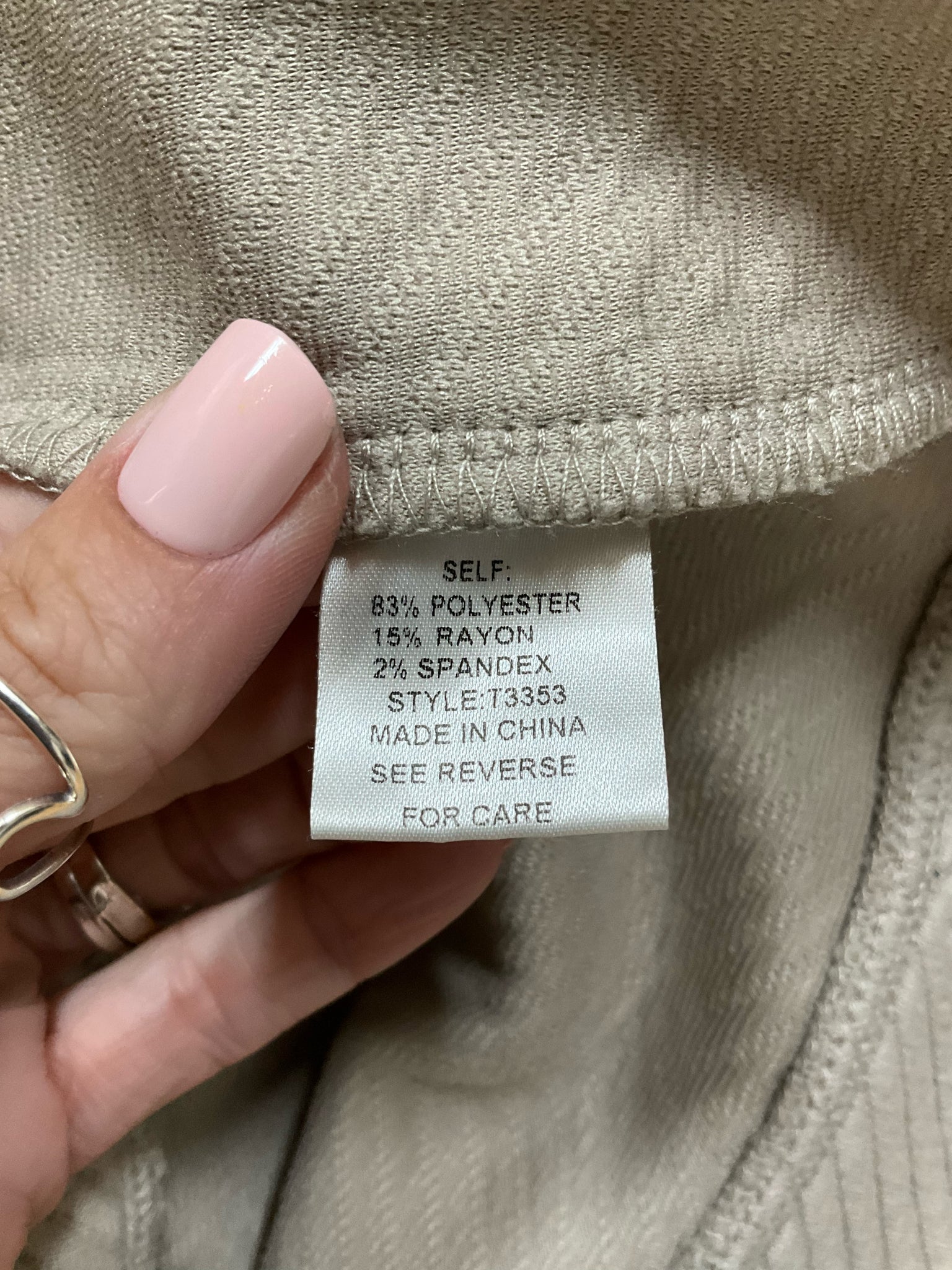 See and Be Seen Tan Geometric Jacquard Dolman Sleeve Top Size Medium