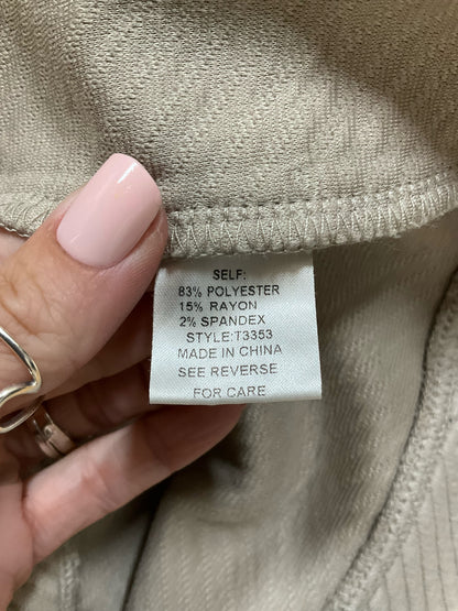 See and Be Seen Tan Geometric Jacquard Dolman Sleeve Top Size Medium