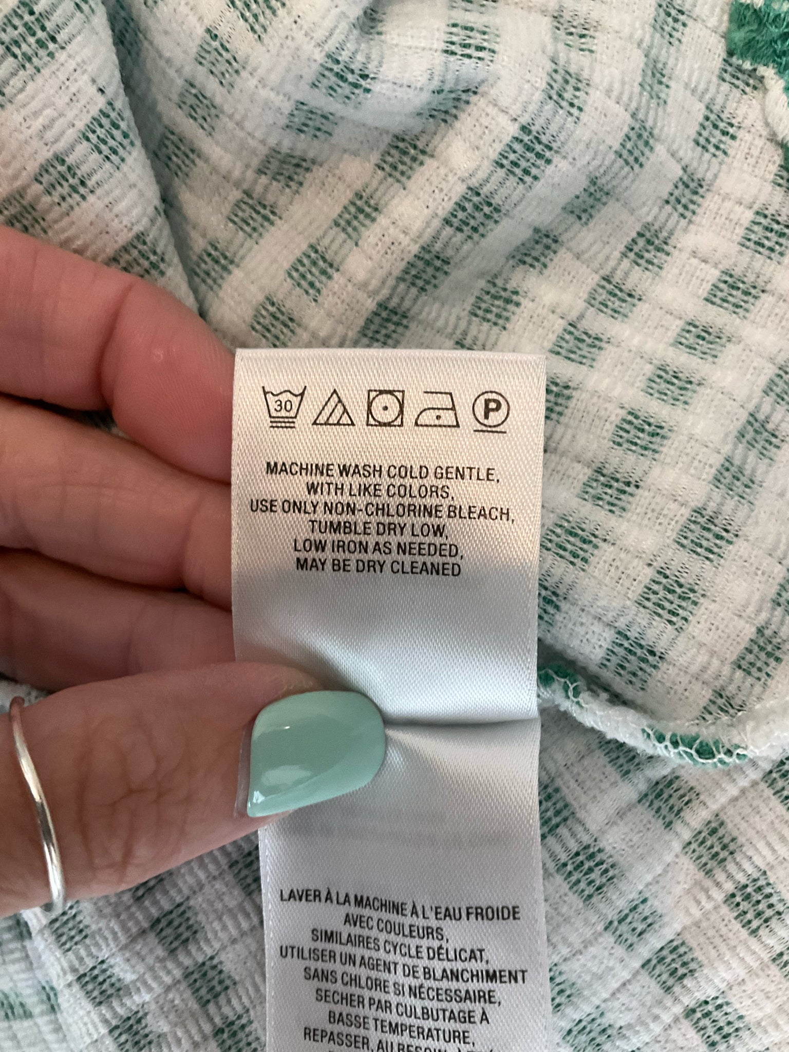 Maeve by Anthropologie Green &amp;amp; White Stripe Waffle-Knit Tank Top | Size Large