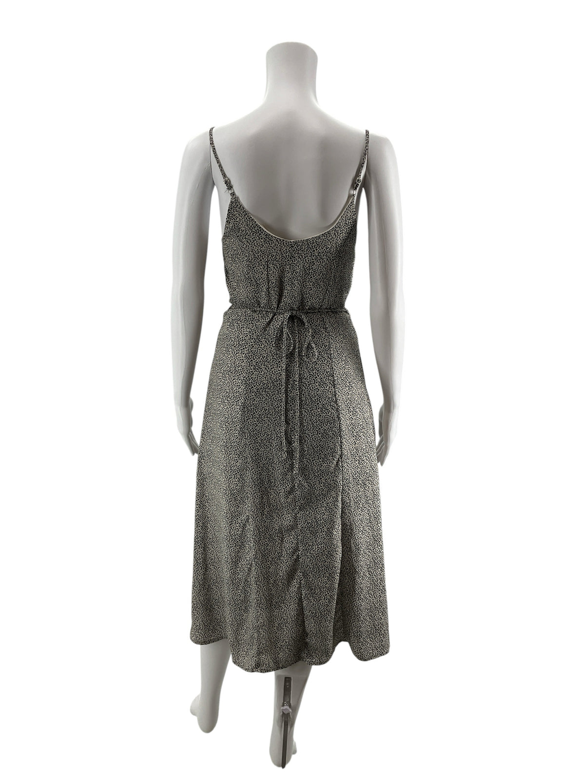 Sienna Sky Cheetah Print Midi Slip Dress Size S | Button Front Tie Waist - ONLINE ONLY