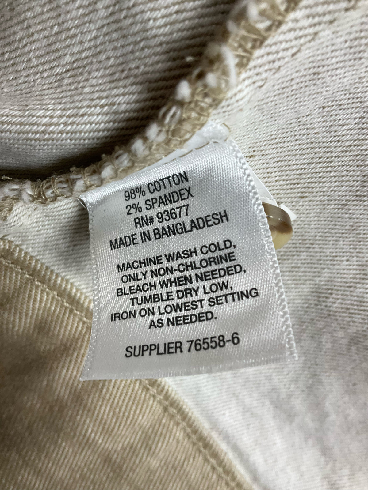 a.n.a (A New Approach) Khaki Utility Trucker Vest Raw Hem Sleeveless Jean Jacket Style Size Small
