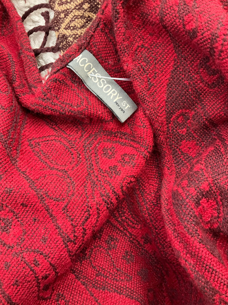 Accessory ST Red/Orange/Tan Paisley Pre-Owned Ladies Shrug - Size One Size Fits Most
