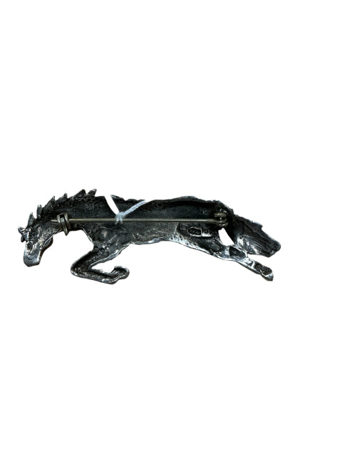 Silver Horse Brooch