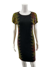 Carmen Marc Valvo black/yellow/orange Sheath Floral Fern Print Scuba Sheath Dress Size XS NWT - Size XS