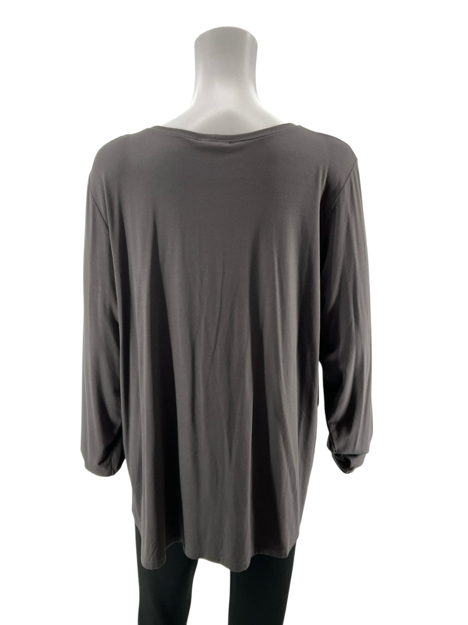 Eileen Fisher NWT Viscose Jersey Dolman Tunic Top Gray XL Dillard&