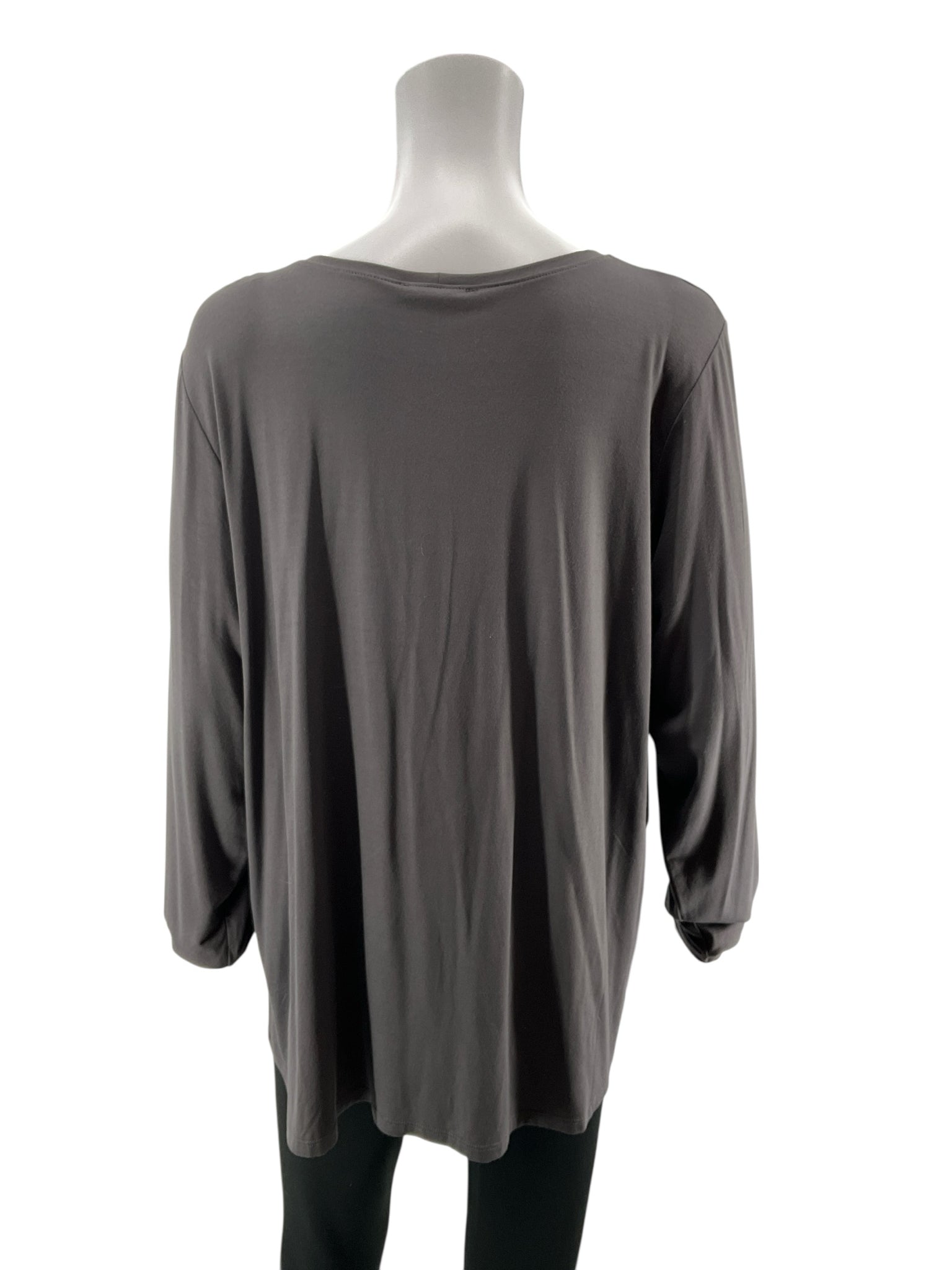 Eileen Fisher NWT Viscose Jersey Dolman Tunic Top Gray XL Dillard&