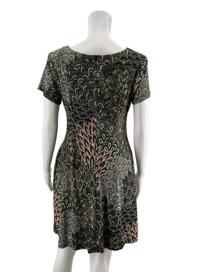 Connected Apparel Paisley Medallion Fit &amp;amp; Flare Dress Petite 4P