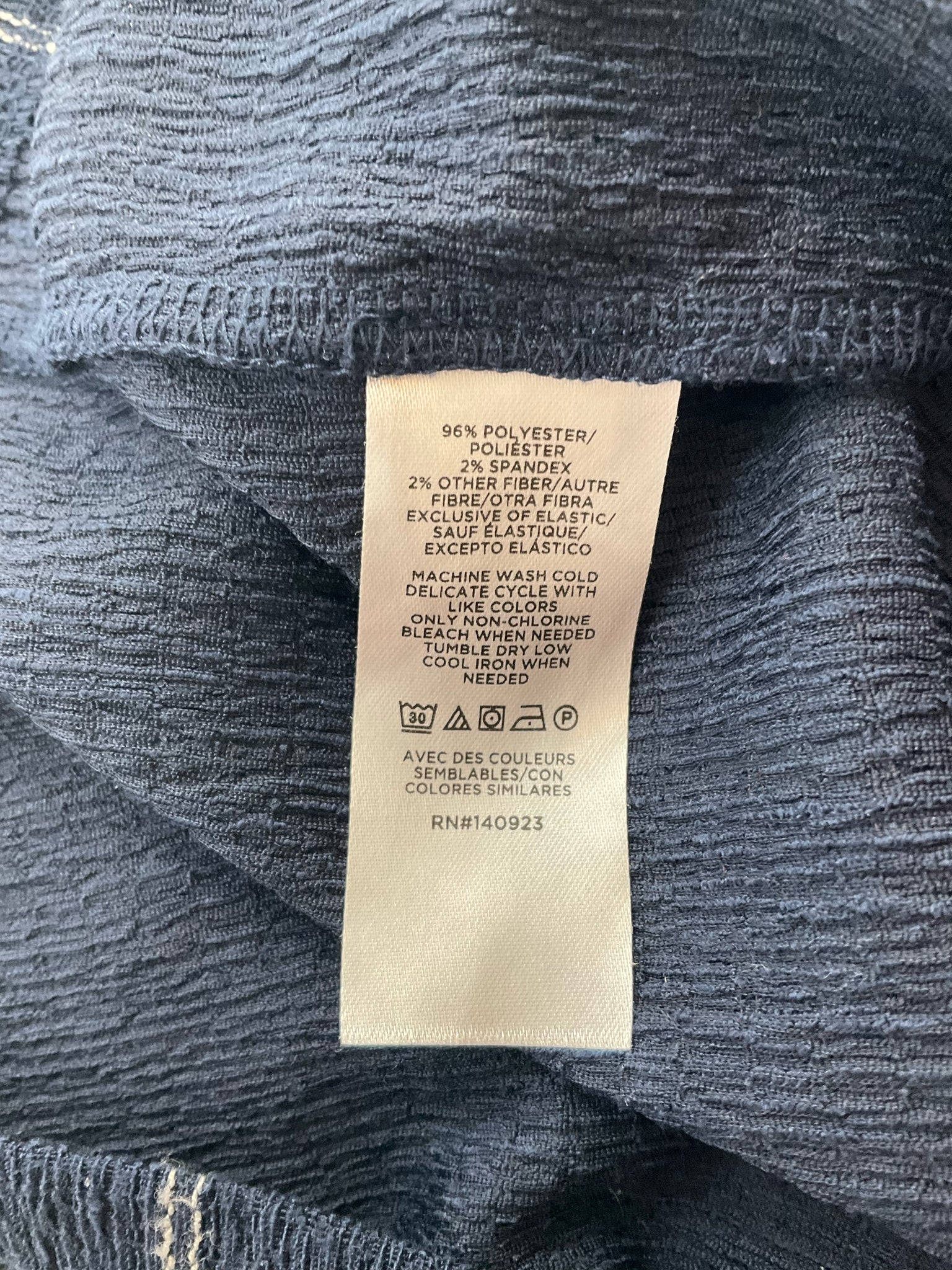 Loft Navy/White Striped Pre-Owned Ladies Top - Size XL