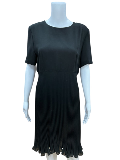 Chaus Black Pleated Dress Size 10