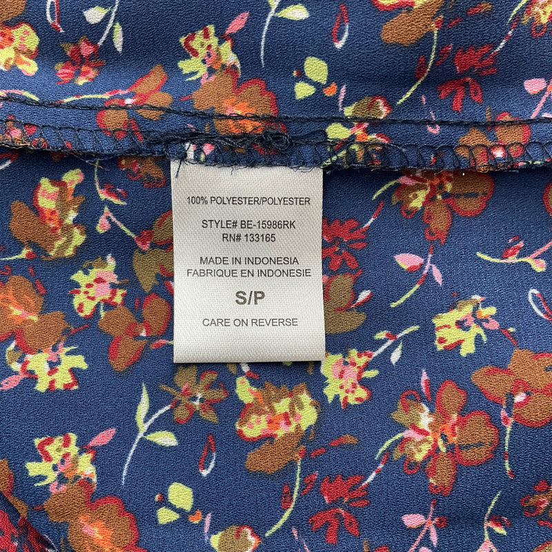 Everleigh Navy/Brown Floral Pre-Owned Ladies Top - Size Small - Margaret’s Fine Consignment