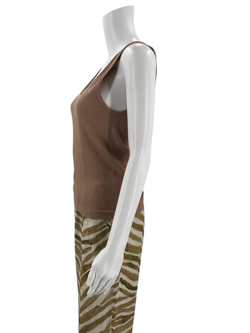 Evereve Taupe Ribbed Pre-Owned Ladies Top - Size M/L - Margaret’s Fine Consignment