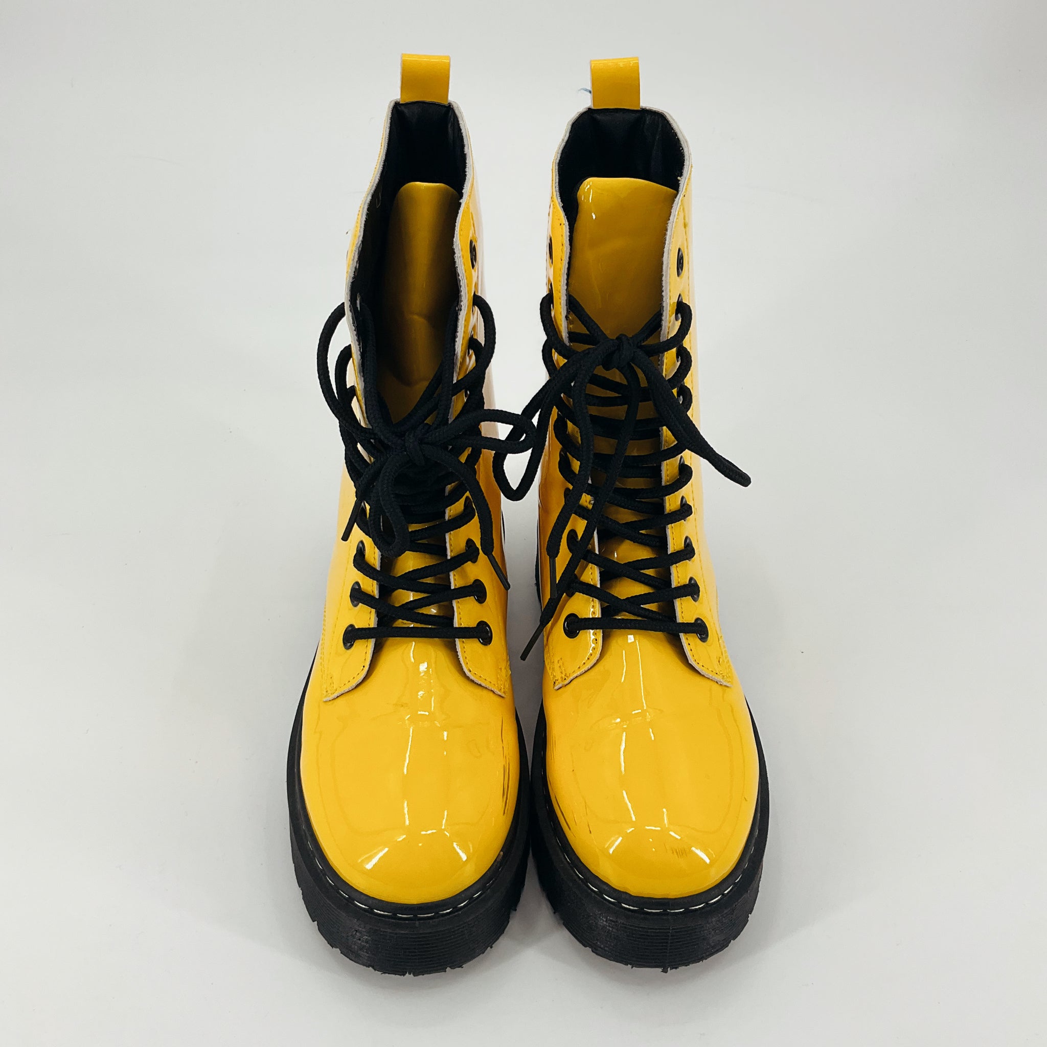 Unilady Yellow Boots Size 7  - front view