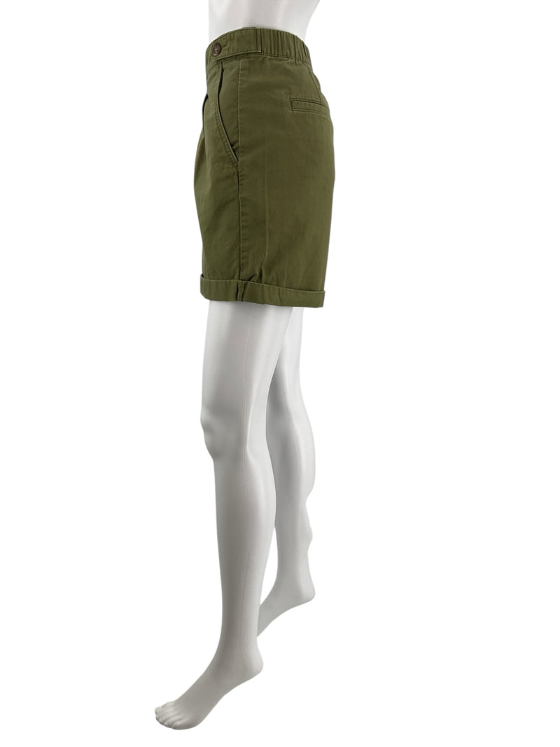 Loft Olive Solid Pre-Owned Ladies Shorts- Size 6 - Margaret’s Fine Consignment