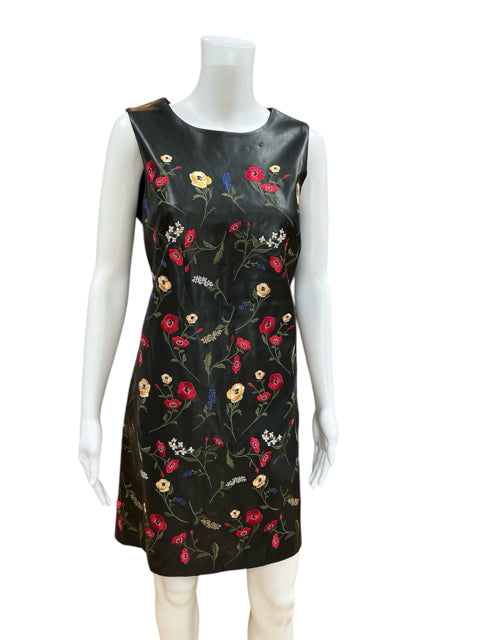 Calvin Klein Size 6 Black Floral Dress