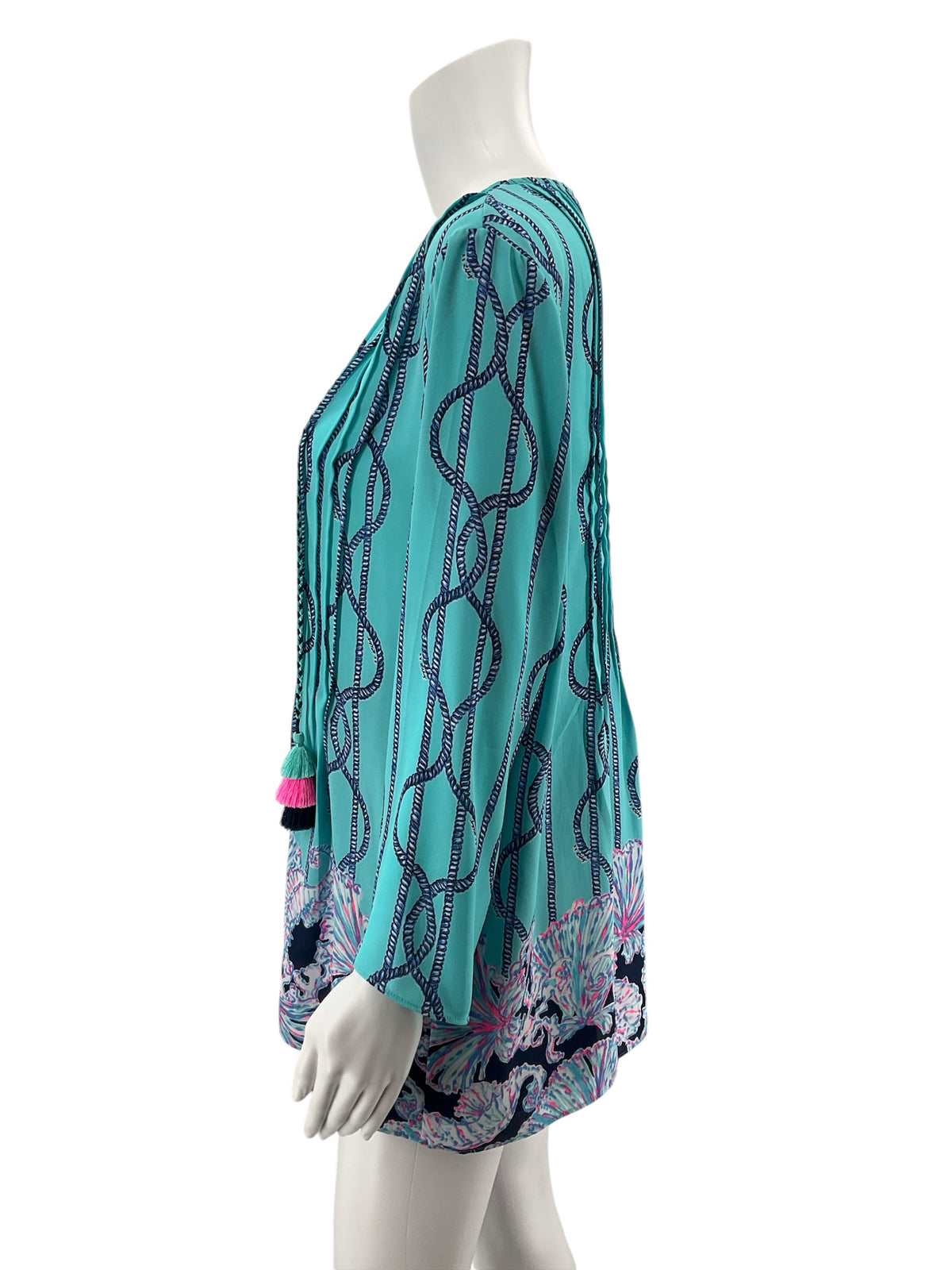 Lilly Pulitzer Matilda Tunic Top In A Pinch Print Size L - Downstairs
