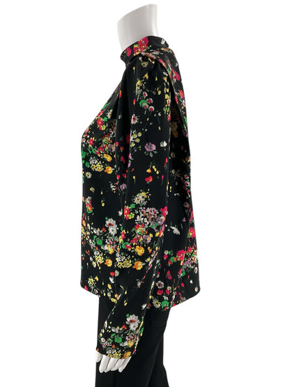 H&amp;M -  Black/multi Floral Pre-Owned Ladies Casual Top - Size XS