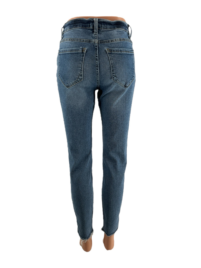 Kensie Blue Solid Pre-Owned Ladies Jeans - Size 6