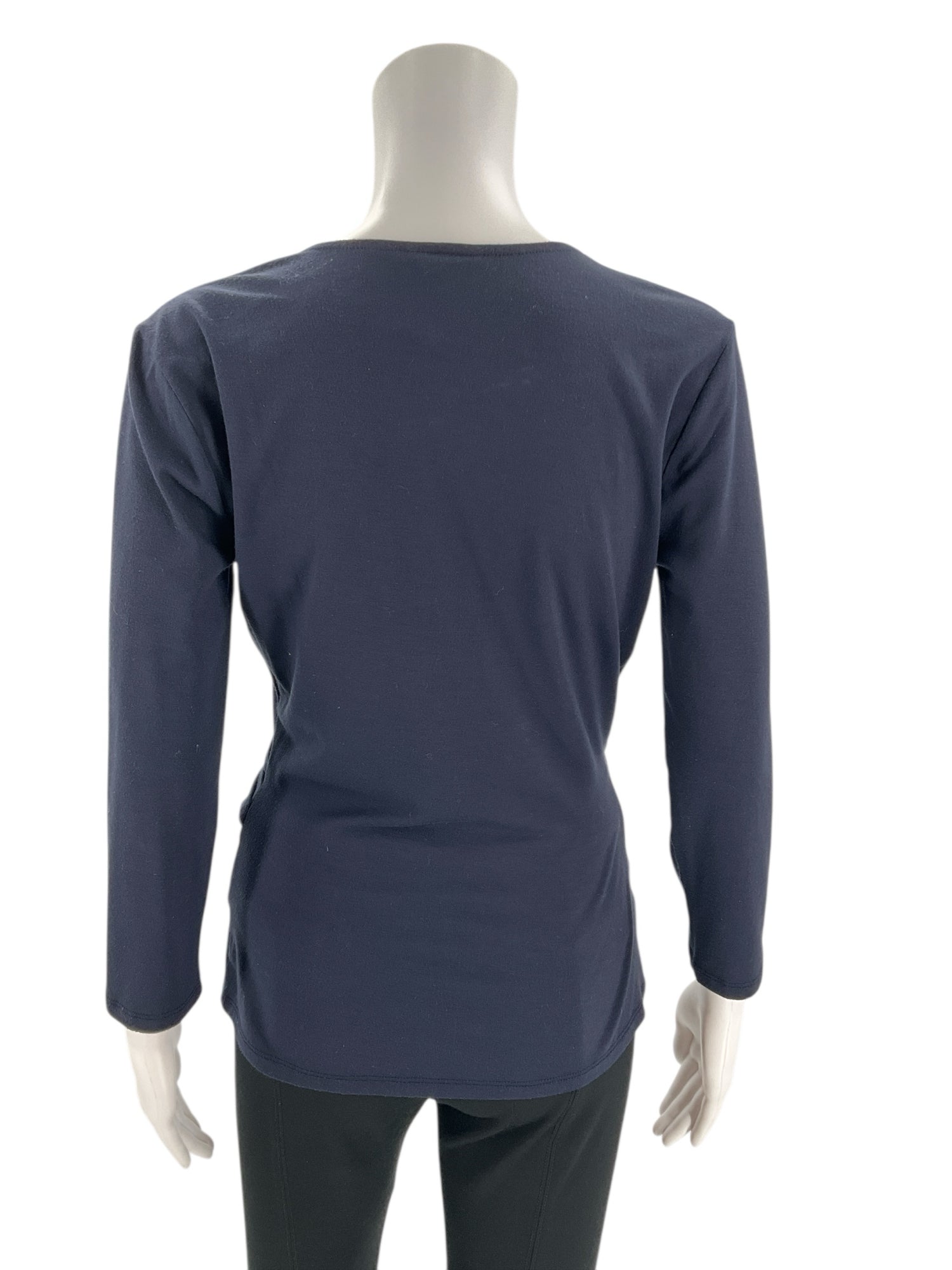 Ann Taylor Navy Solid Ladies Pre-Owned Blouse - Size Small - Margaret’s Fine Consignment