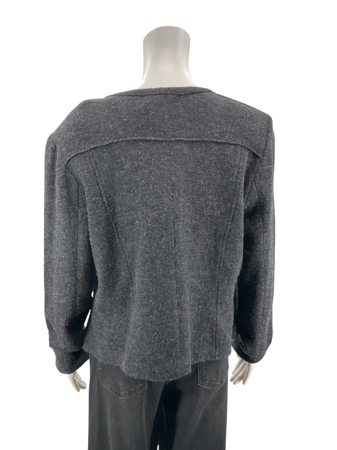 Cabi Gray Solid Pre-Owned Ladies Jacket - Size Large