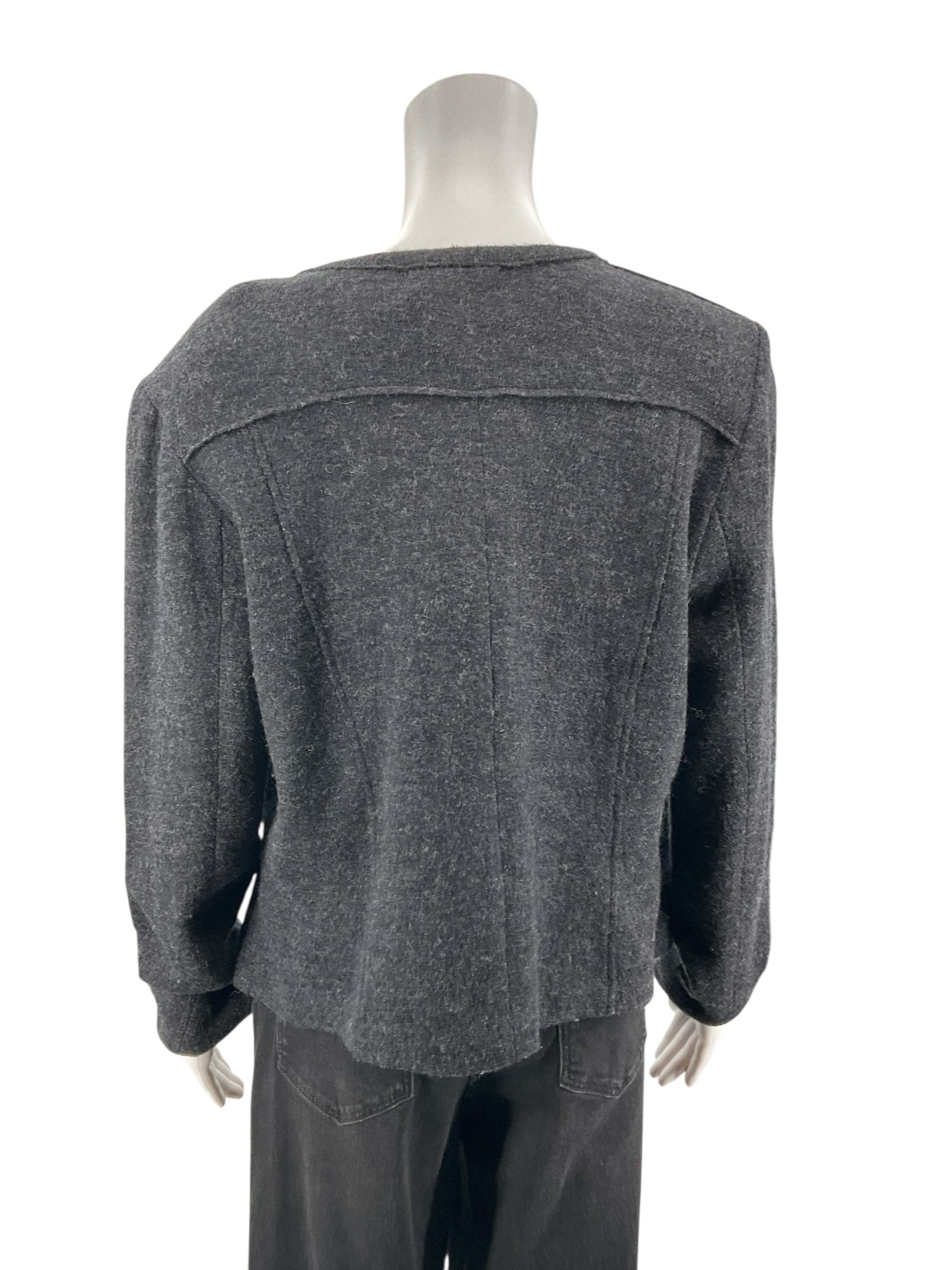 Cabi Gray Solid Pre-Owned Ladies Jacket - Size Large