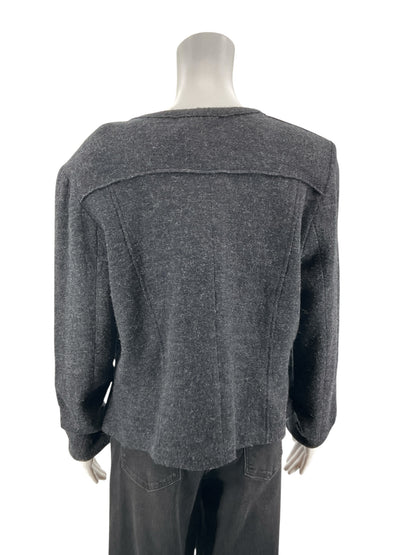 Cabi Gray Solid Pre-Owned Ladies Jacket - Size Large