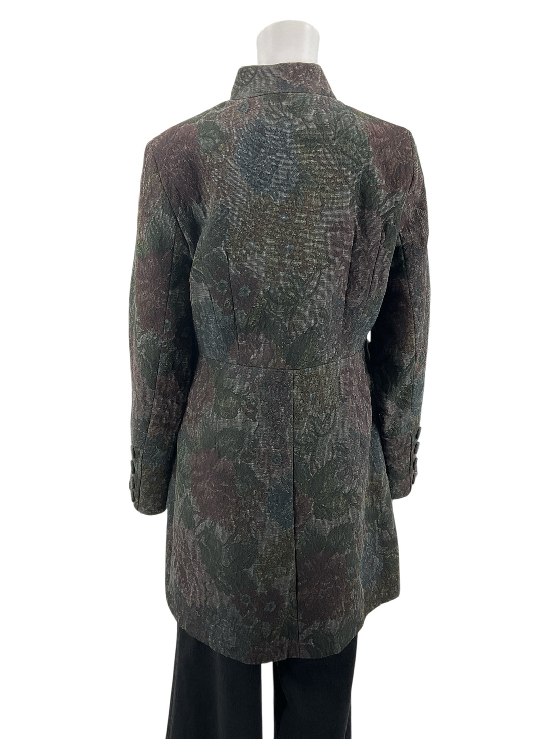 Express Green/Maroon Floral Pre-Owned Ladies Jacket - Size 10 - Margaret’s Fine Consignment