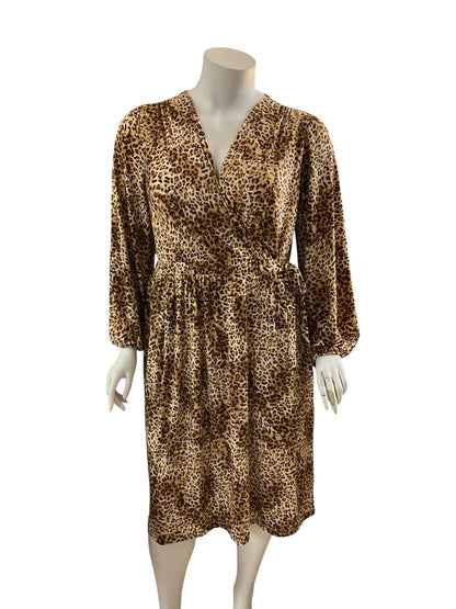 Lane Bryant Tan/black Dress Size 18/20 Tan/black Animal Pre-Owned Ladies New With Tags Dress - Size 18/20